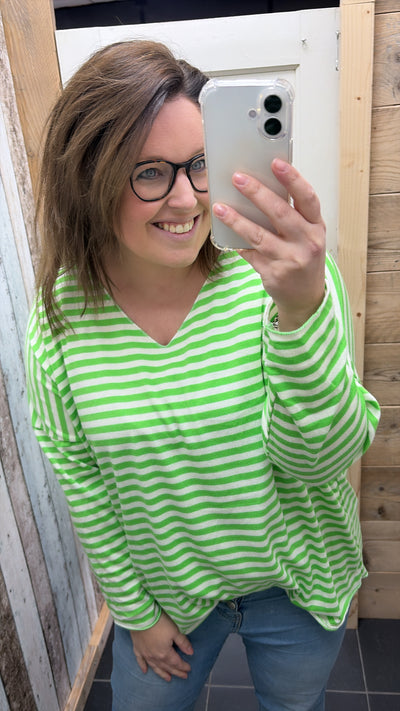 PS TOP 'STREPEN' | GUCCI GROEN