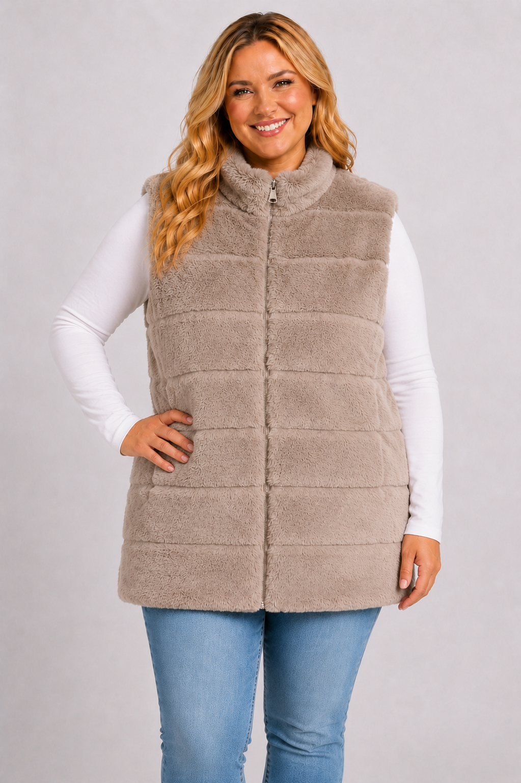 PS GILET 'NEPBONT' | TAUPE