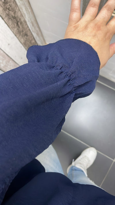 PS BLOUSE ‘KETTING’ | DONKERBLAUW