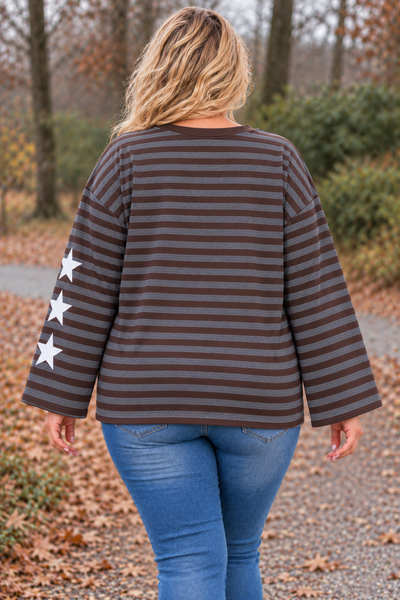 PS TOP 'AUTUMN STARS' | DONKERGRIJS