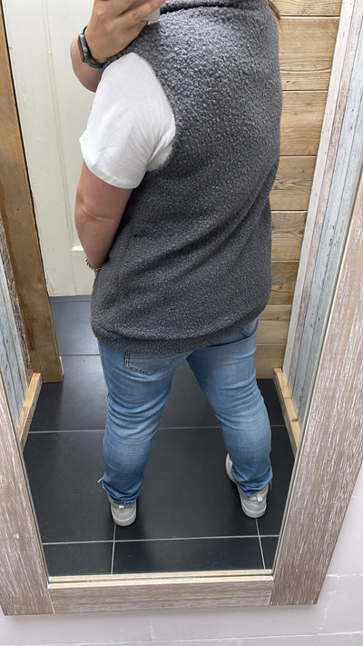 PS GILET 'TEDDY' | GRIJS
