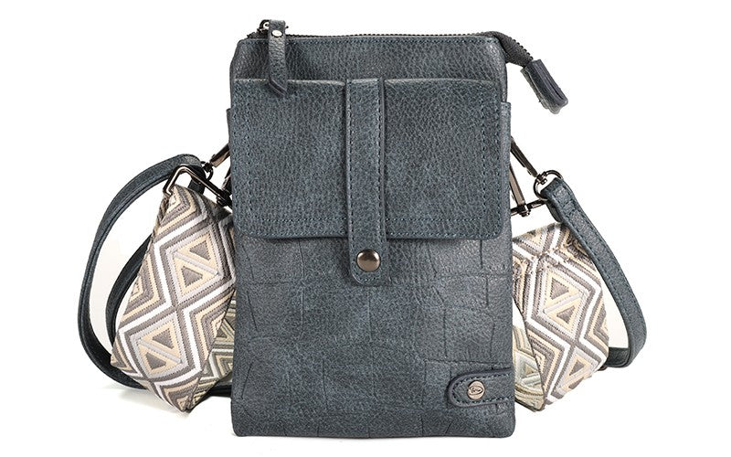 KLEINE TAS 'TYLER' | JEANSBLAUW