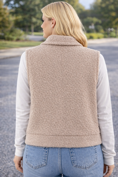 TEDDY GILET | BEIGE