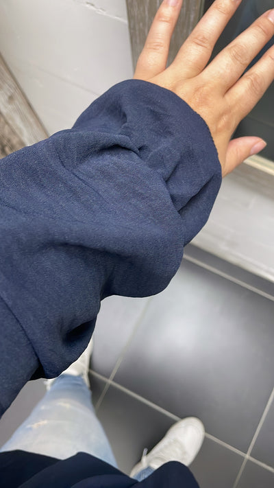 PS2 BLOUSE ‘KETTING’ | DONKERBLAUW