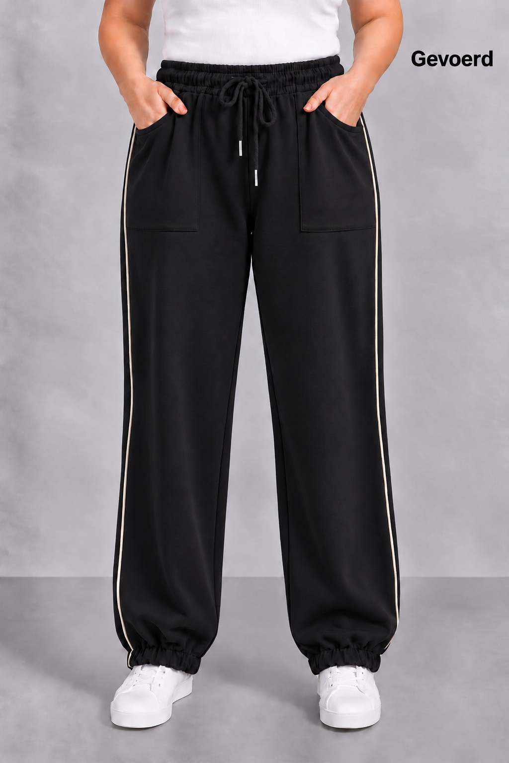 PS JOGGINGBROEK 'BIES' | ZWART