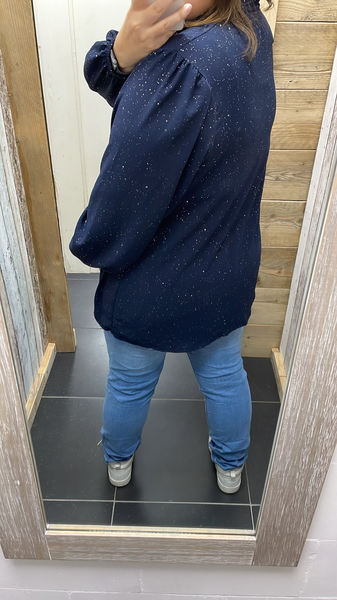 PS2 BLOUSE ‘GLITTER’ | DONKERBLAUW