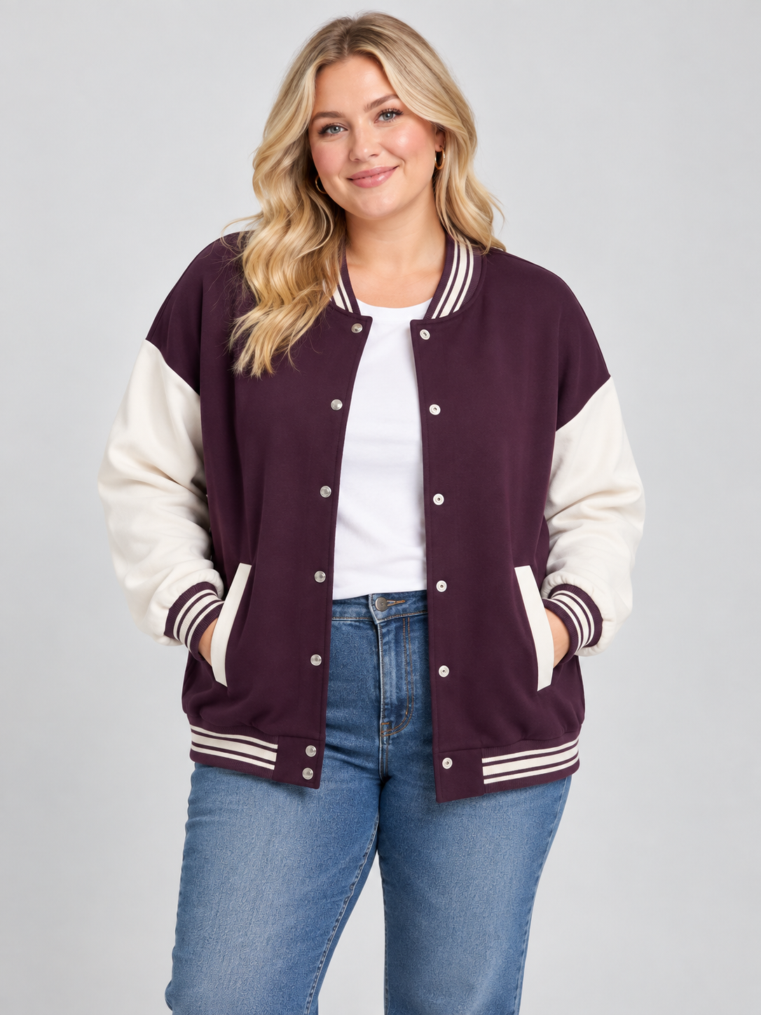 JAS 'BASEBALL' | AUBERGINE