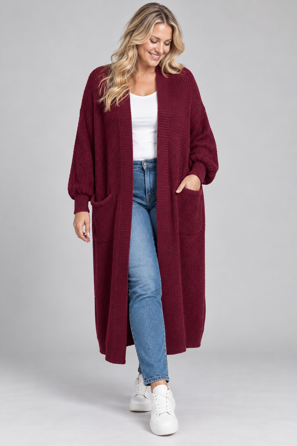 PS VEST LANG 'POFMOUW' | BORDEAUX