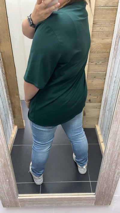 PS T-SHIRT ‘BASIC’ | DONKERGROEN