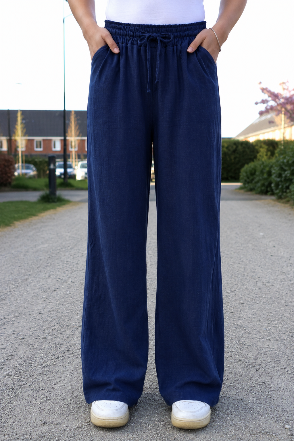 LINNEN BROEK | NAVY