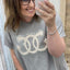 PS T-SHIRT ‘CC' | TAUPE/GRIJS
