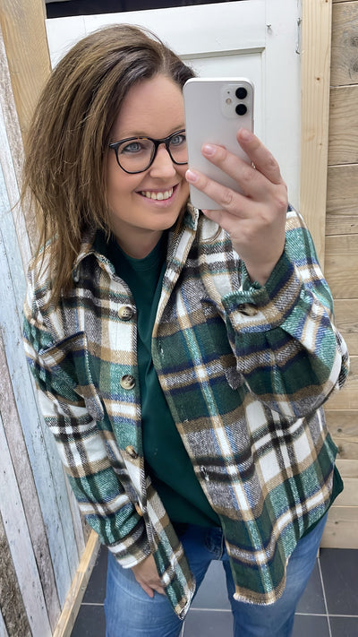 VEST ‘RUITEN’ | DONKERGROEN