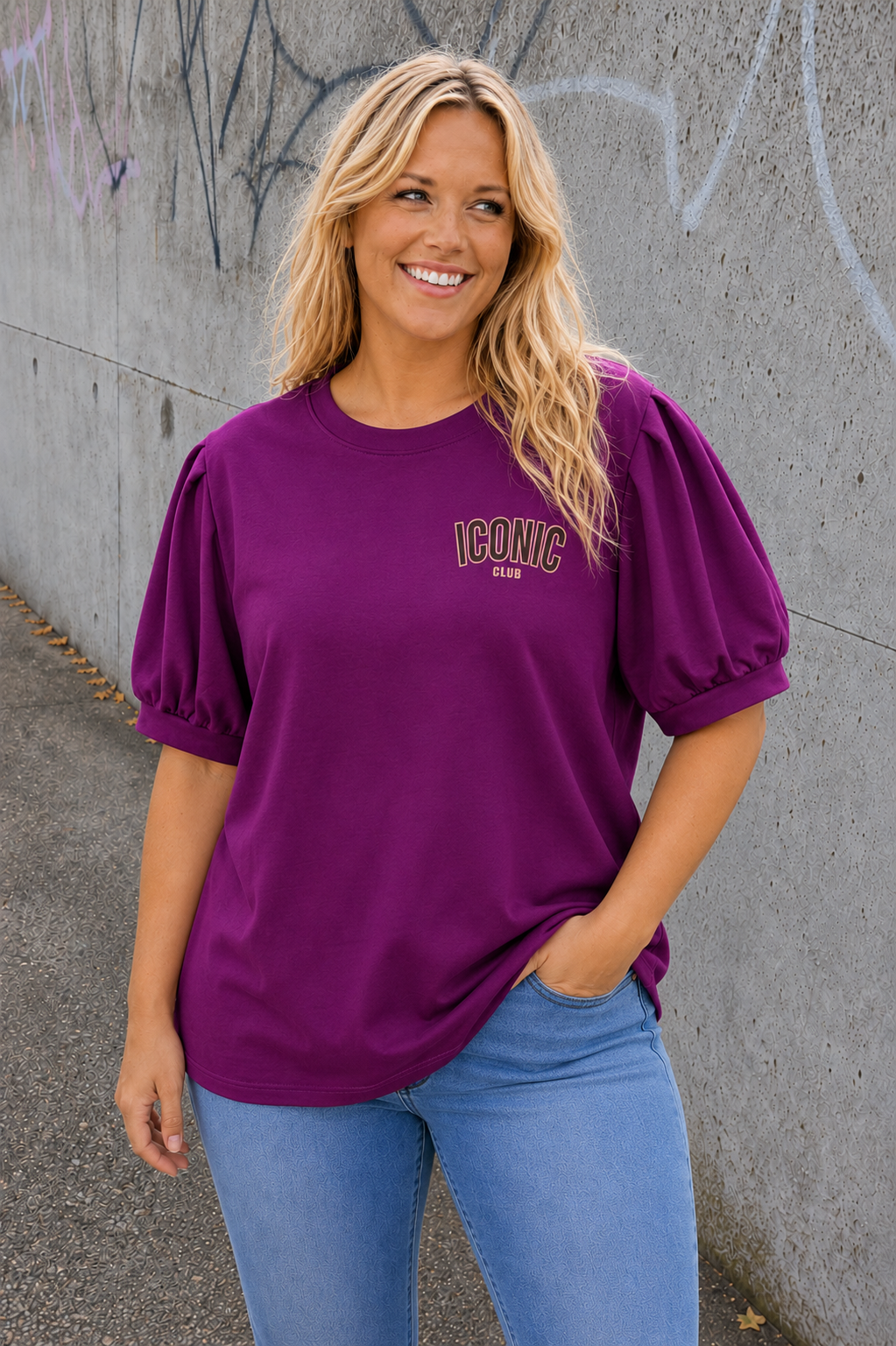 PS TOP ‘ICONIC POFMOUW' | MAGENTA
