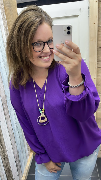 PS BLOUSE ‘KETTING’ | PAARS