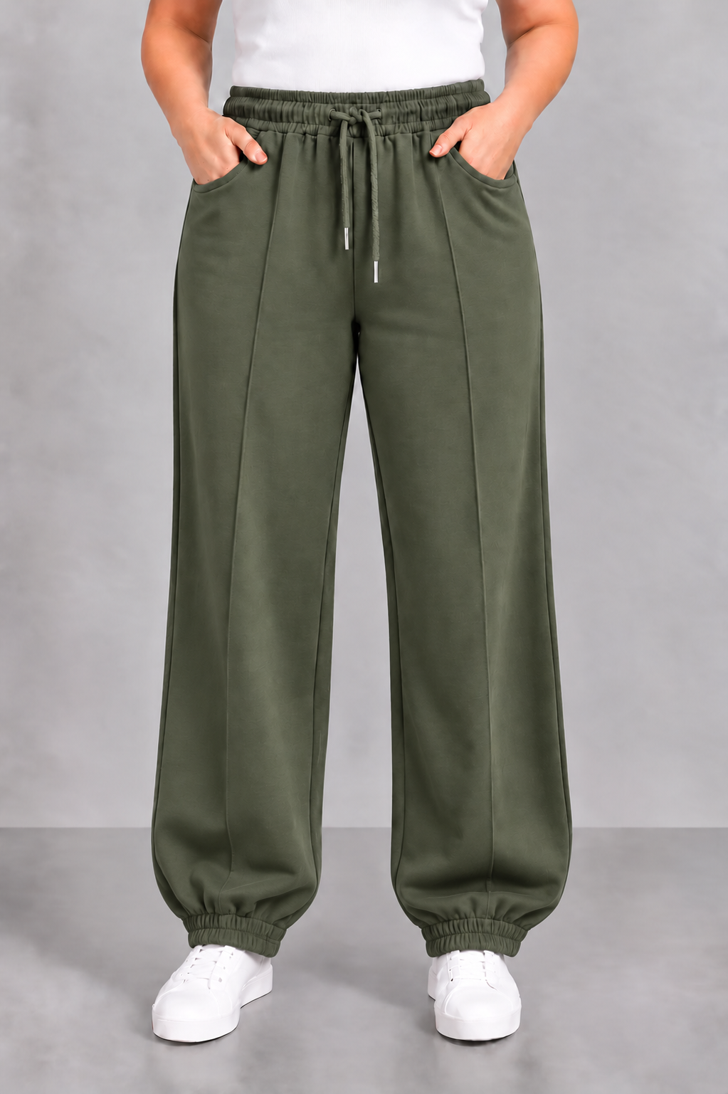 PS JOGGINGBROEK 'ELASTIEK' | ARMY