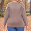 PS TOP 'AUTUMN STREPEN' | TAUPE