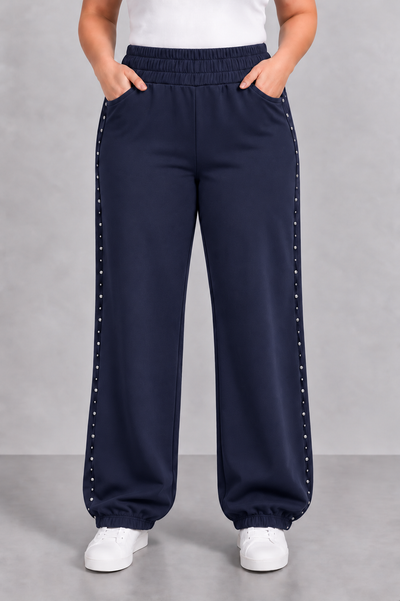 JOGGINGBROEK 'STUDS' | BLAUW