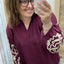 BLOUSE 'BORDUURSEL' | BORDEAUX