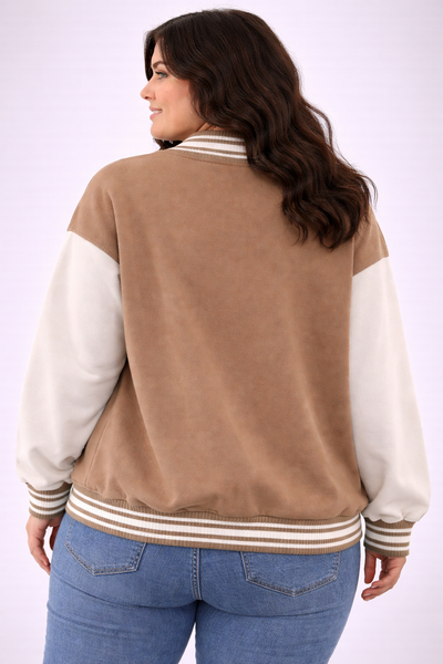 PS BASEBALL JACKET | TAUPE