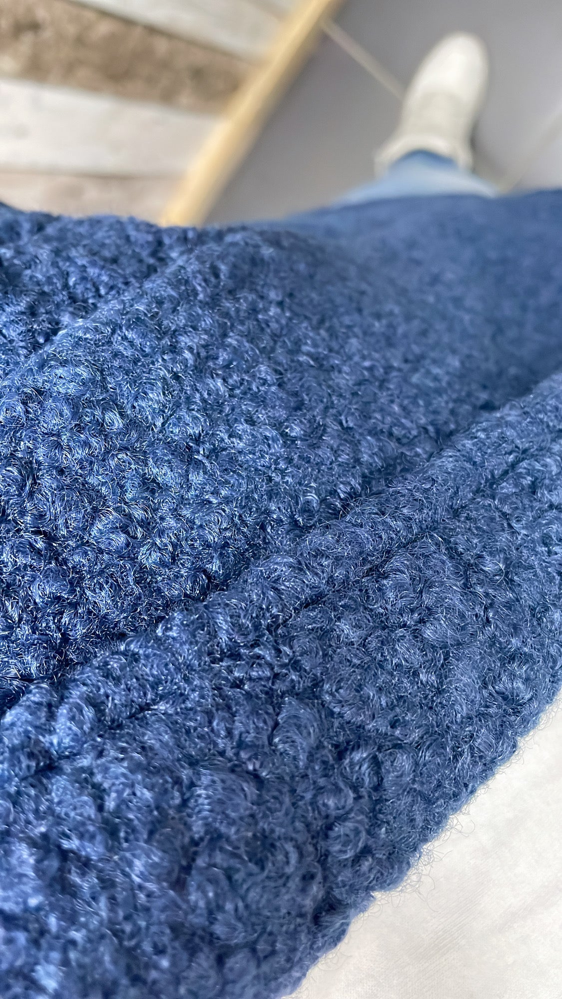 GILET 'BOUCLE' | JEANSBLAUW