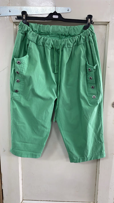 PS COMFY BROEK 'KORT KNOPEN' | GUCCI GROEN