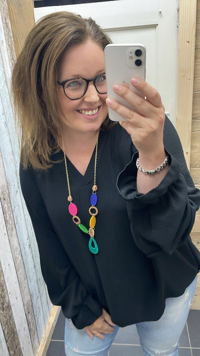 PS2 BLOUSE ‘KETTING’ | ZWART