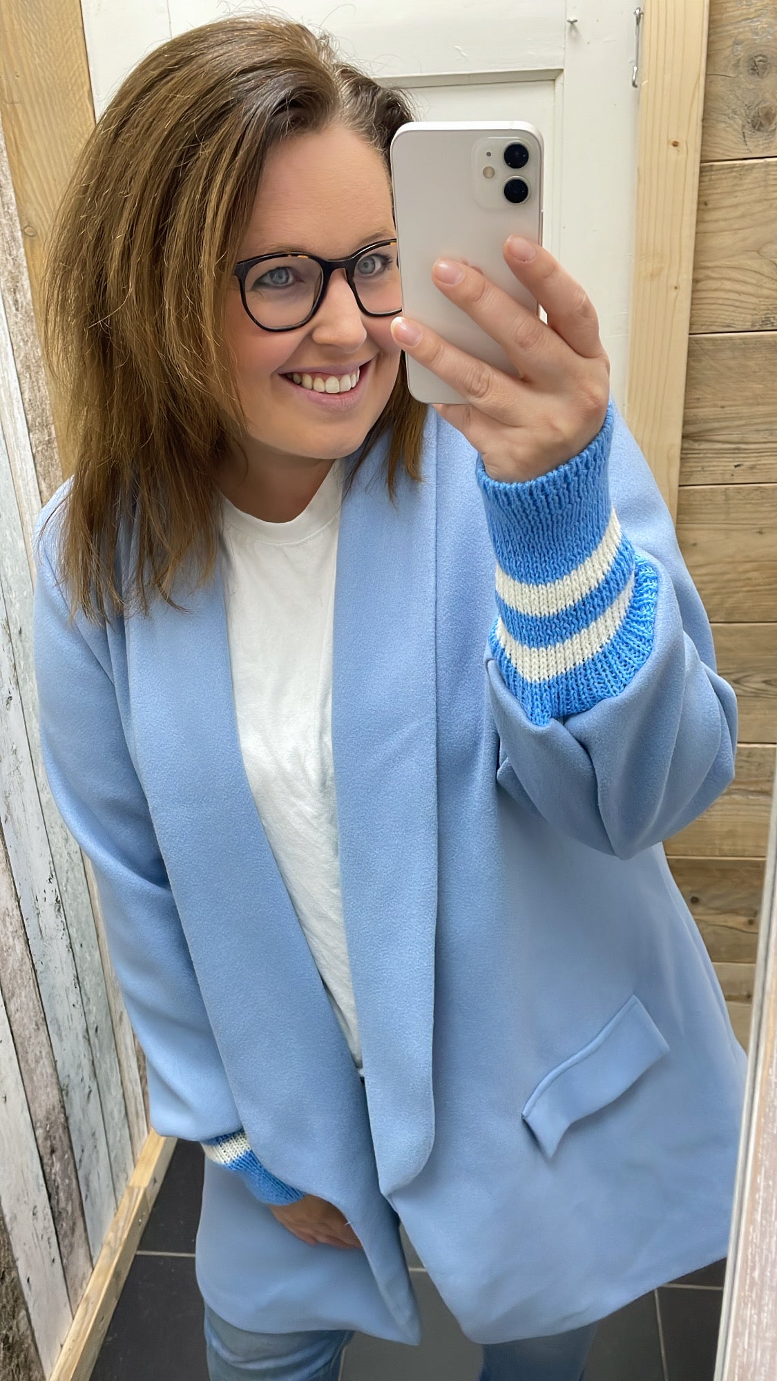 PS LANGE BLAZER 'BIES' | BLAUW