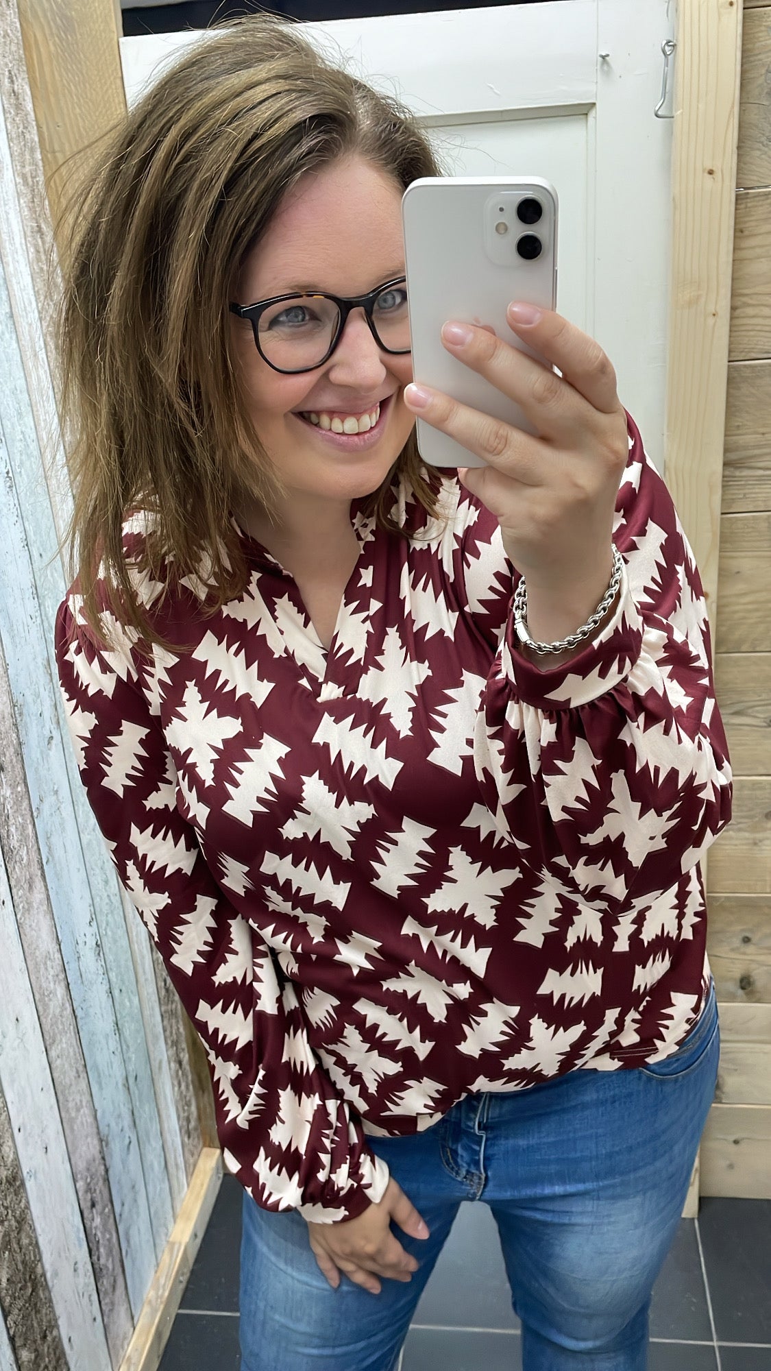 BLOUSE 'CELINE' | BORDEAUX