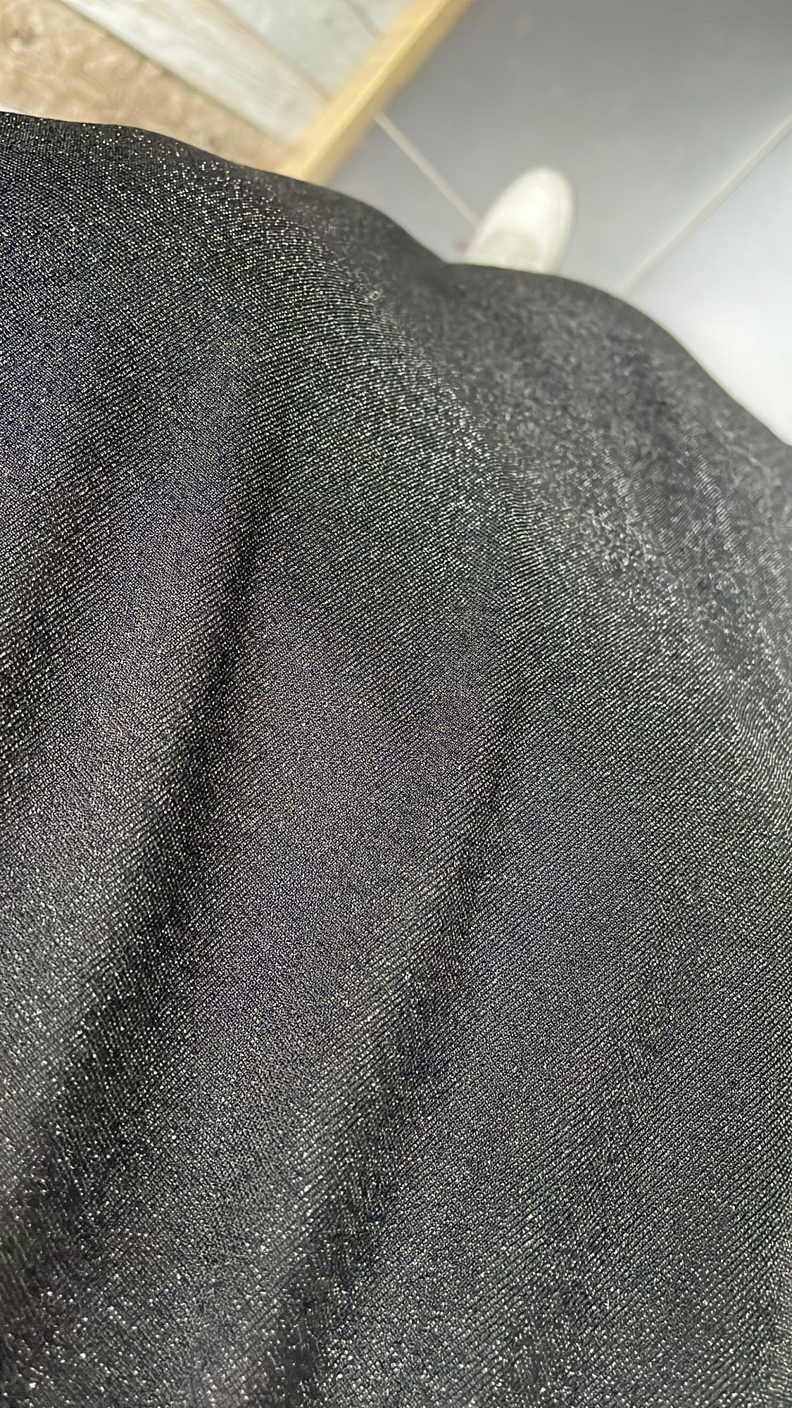 PS TOP 'GLITTER' | ZWART