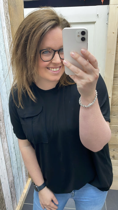 PS T-SHIRT ‘POCKET' | ZWART