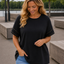 PS T-SHIRT 'STUDS' | ZWART