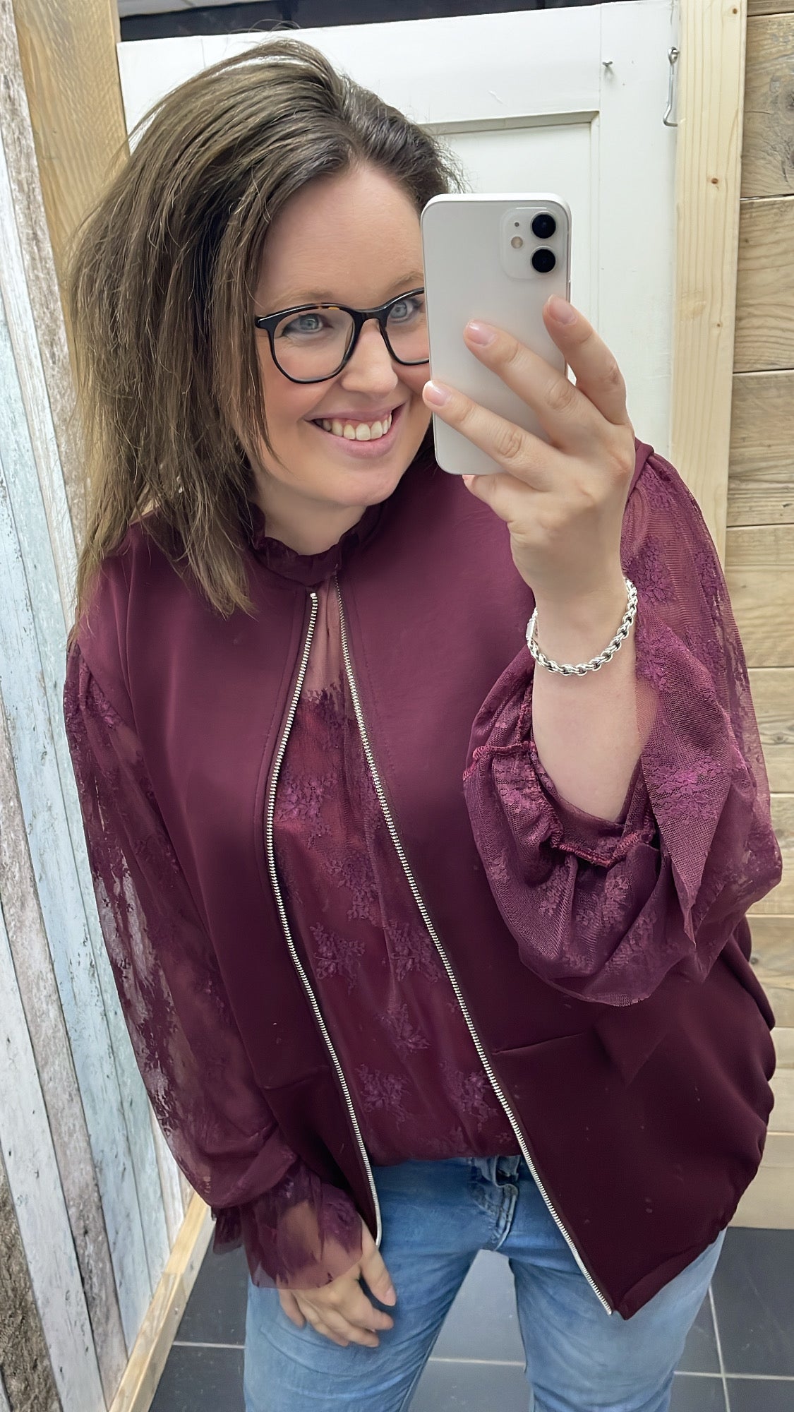 PS BLOUSE 'KANT' | BORDEAUX