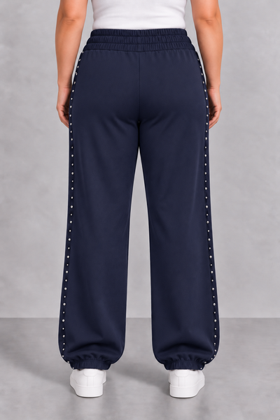 JOGGINGBROEK 'STUDS' | BLAUW