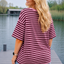 PS TOP ‘GLITTERS STREPEN' | BORDEAUX