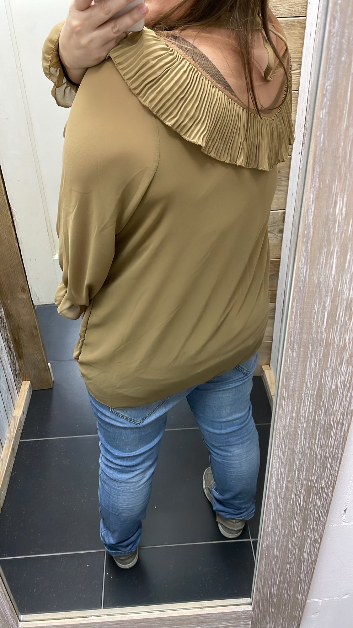 PS BLOUSE 'ROEZEL ROND' | LICHT CAMEL