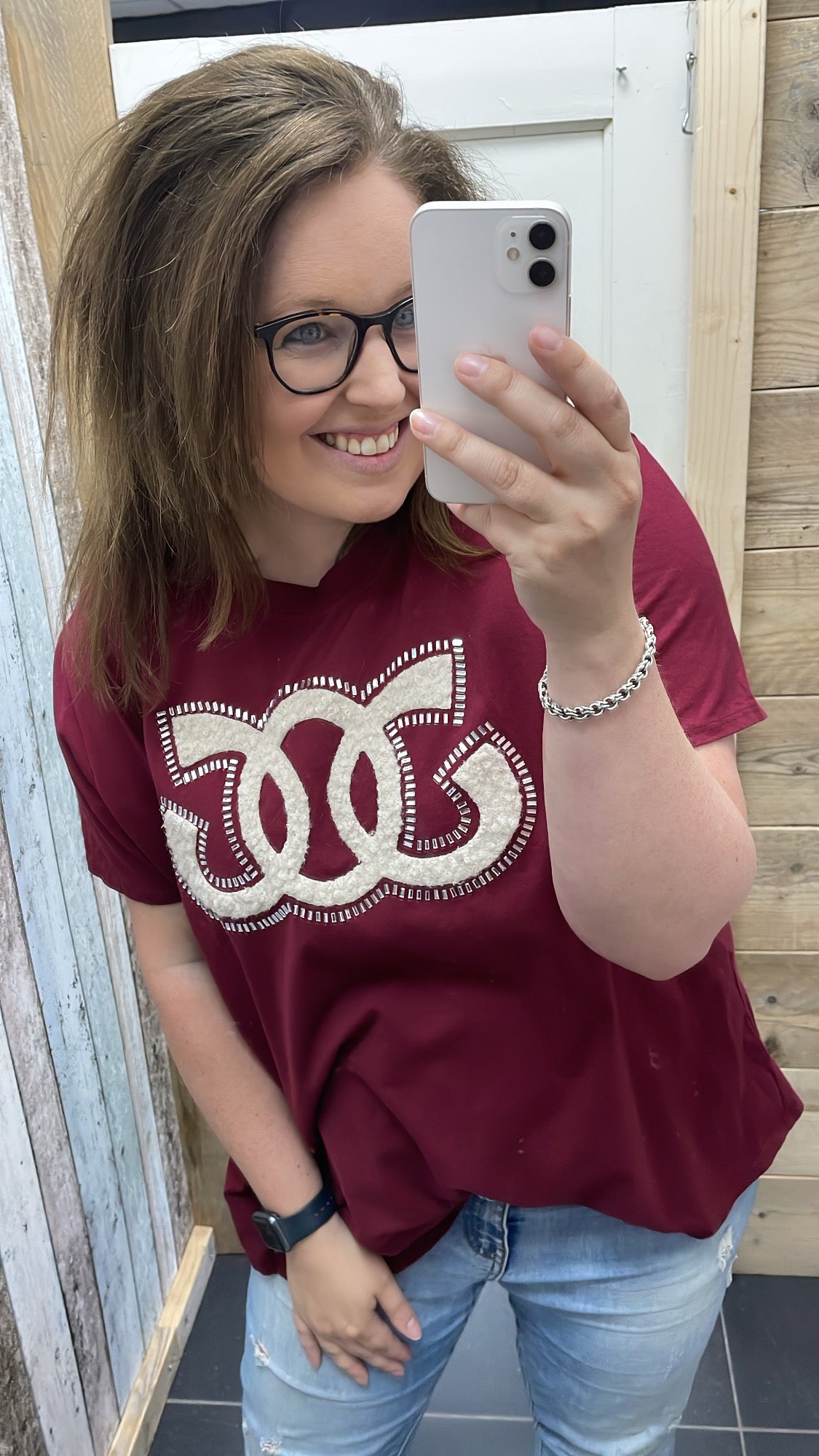 PS T-SHIRT ‘CC' | BORDEAUX