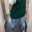 PS GILET 'TEDDY' | DONKERGROEN