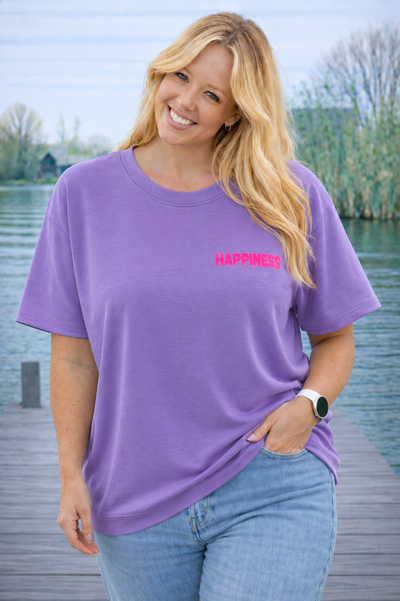PS T-SHIRT ‘HAPPINESS' | LILA