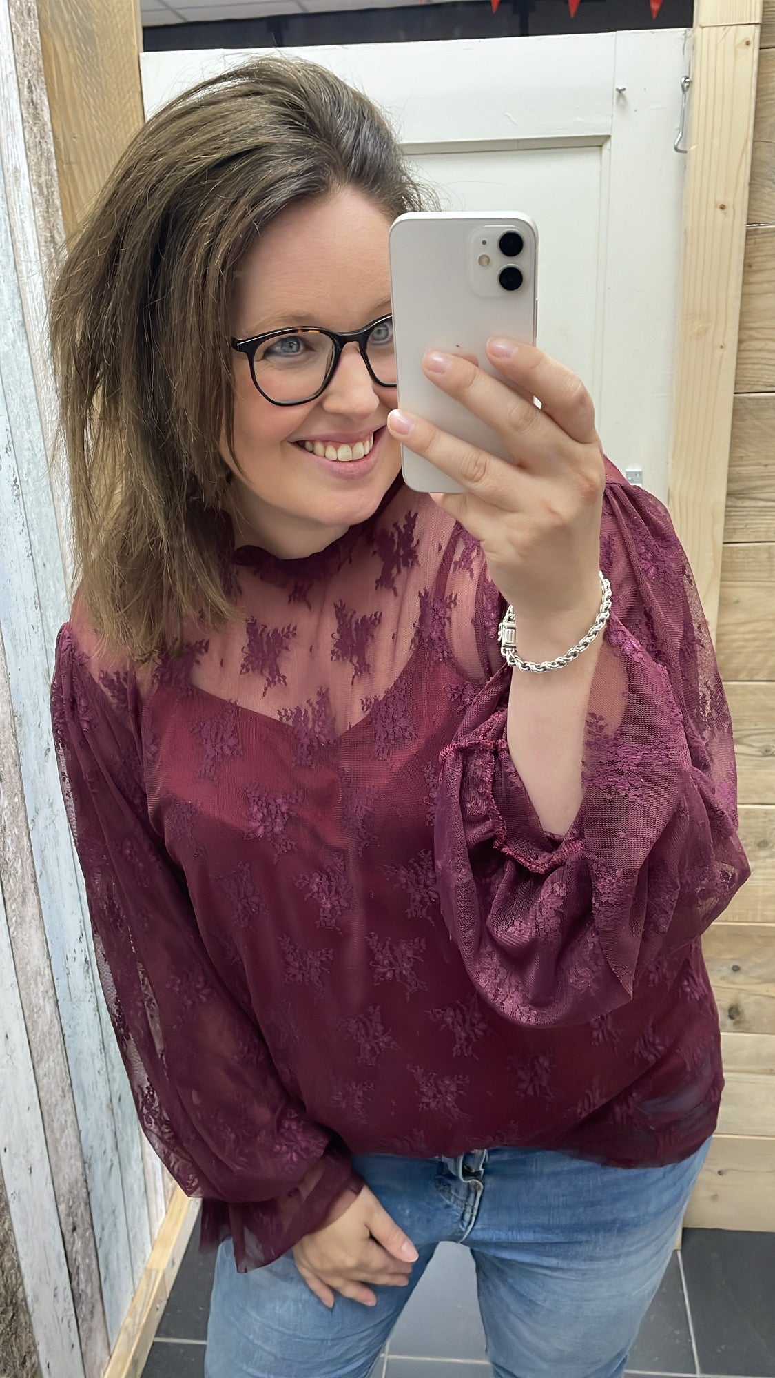 PS BLOUSE 'KANT' | BORDEAUX