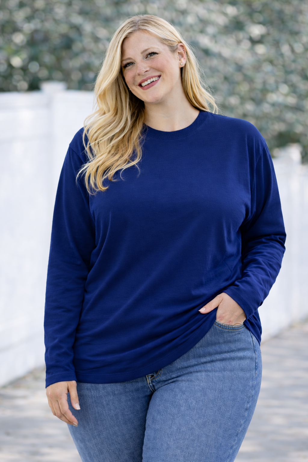 PS LONGSLEEVE | JEANSBLAUW