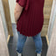 PS BLOUSE 'PLISSÉ' | BORDEAUX