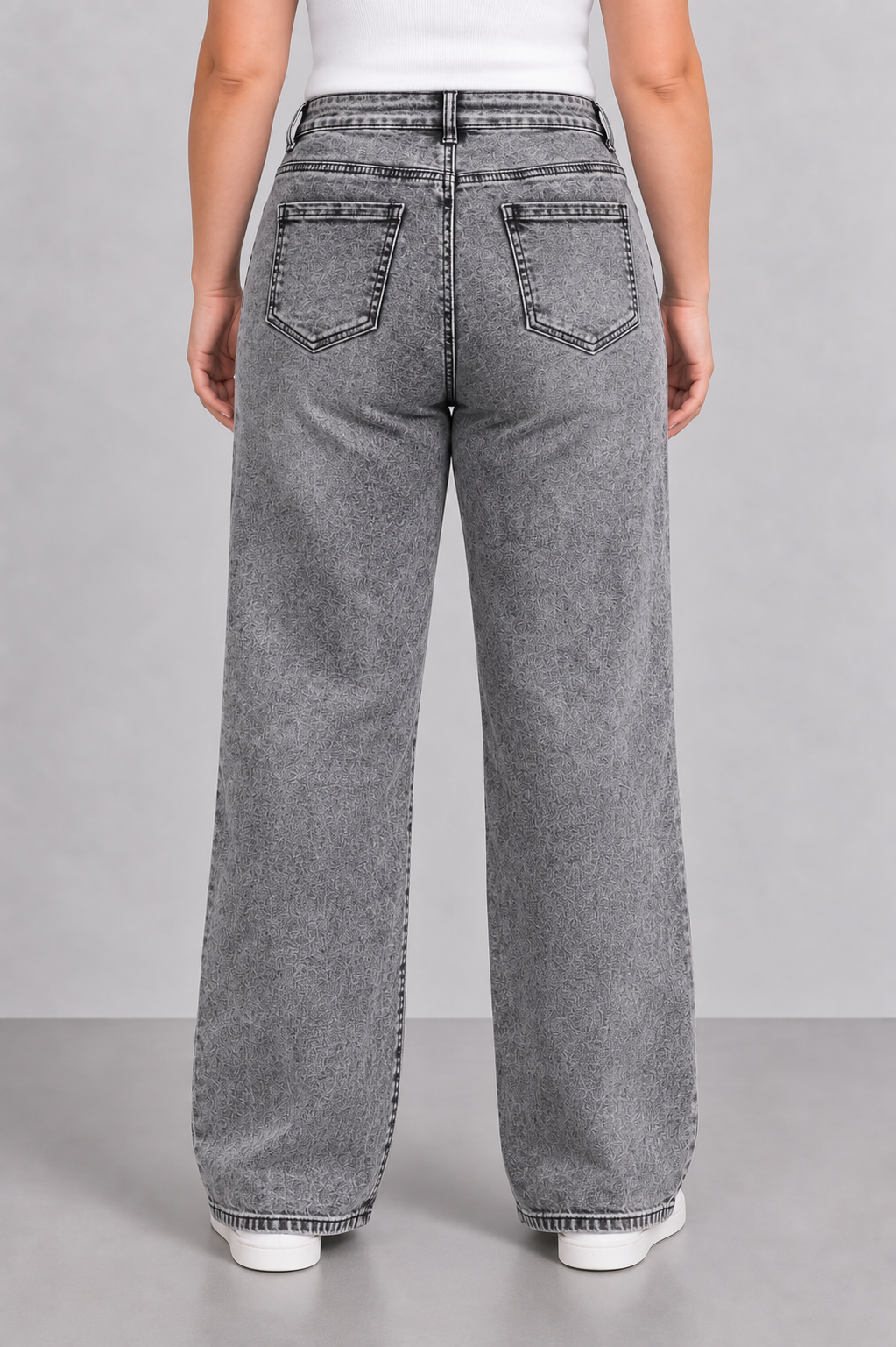 GOODIES 'WIDE LEG' | GEMELEERD GRIJS