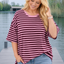 PS TOP ‘GLITTERS STREPEN' | BORDEAUX