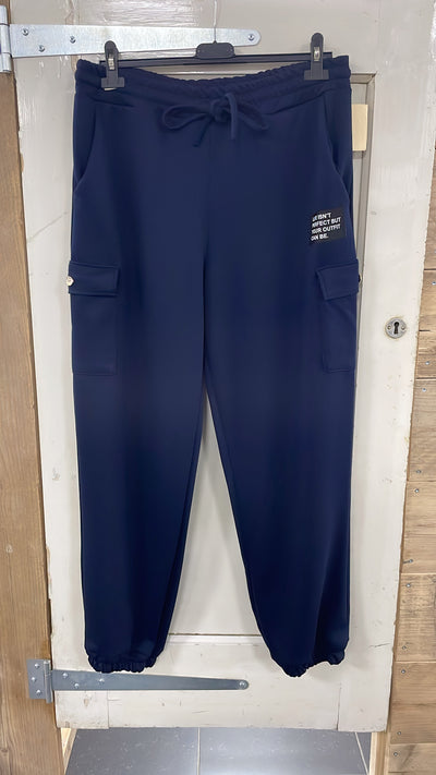 PS JOGGINGBROEK 'EMBLEEM' | NAVY