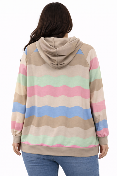 PS HOODIE 'RAINBOW' | BEIGE