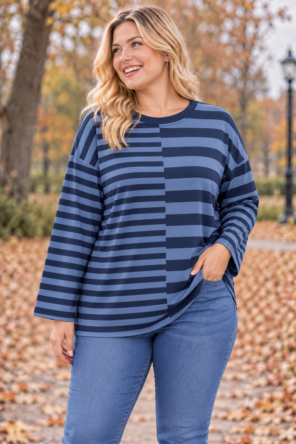 PS TOP 'HORIZONTAAL' | BLAUW