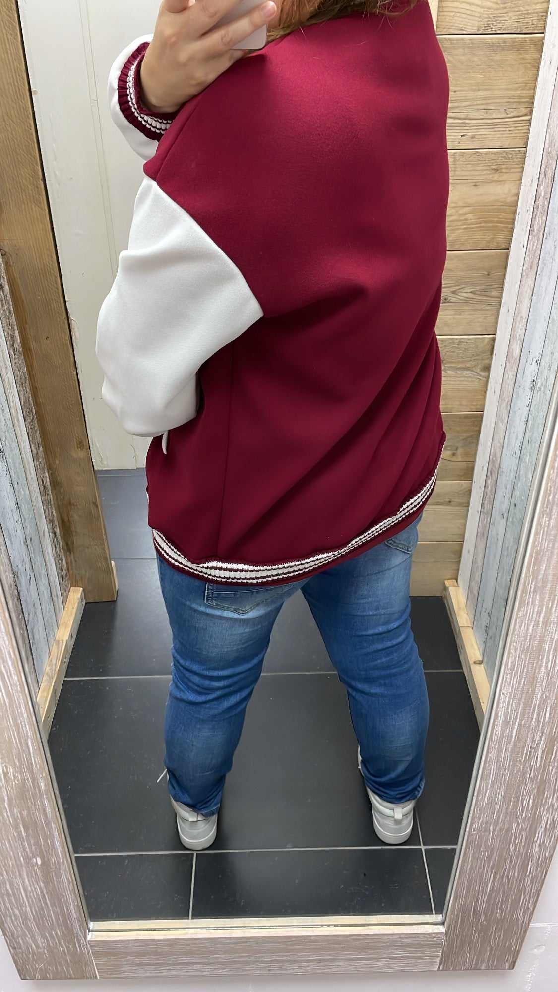 PS BASEBALL JACKET | BORDEAUX