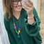 PS2 BLOUSE ‘KETTING’ | DONKERGROEN
