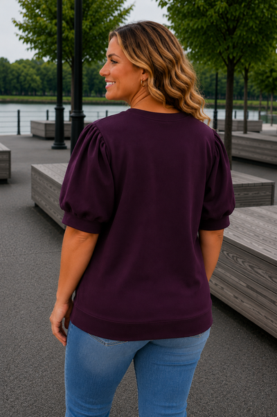 PS TOP ‘POFMOUW' | AUBERGINE