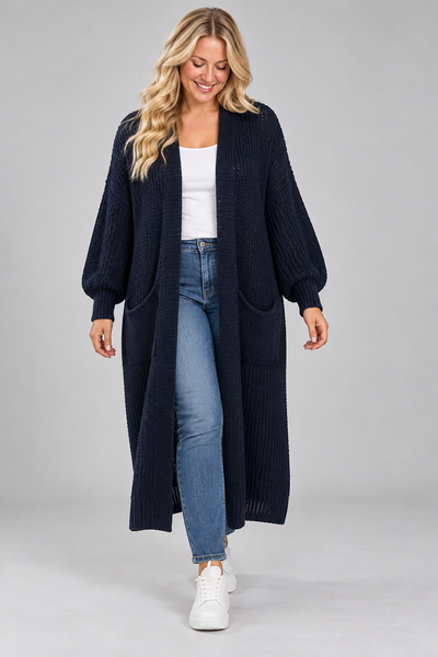 PS VEST LANG 'POFMOUW' | NAVY